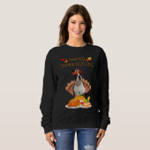Sweatshirt Bon thanksgiving Day Boston Terrier Dog Turquie (Devant entier)