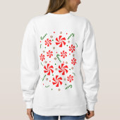 Sweatshirt Bonbons à la menthe de Noël (Dos)