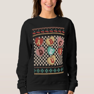 Sweatshirt Bonbons ABC Anti Saint-Valentin Alphabet Drôle Lég
