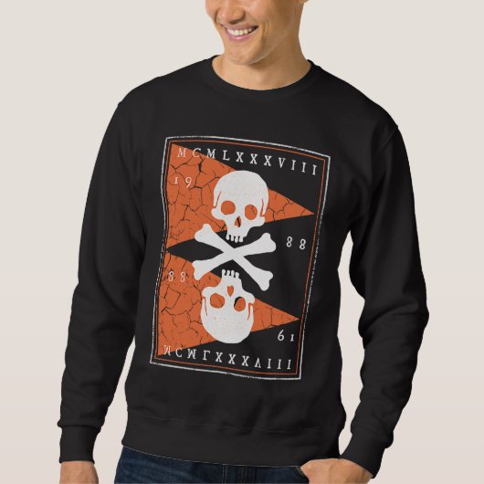 Sweatshirt Bones and Skulls Pirate 2 (Devant)
