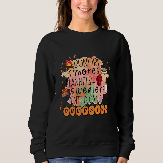 Sweatshirt Bonfires S'mores Flannels Sweaters Chandelles Parf (Devant)