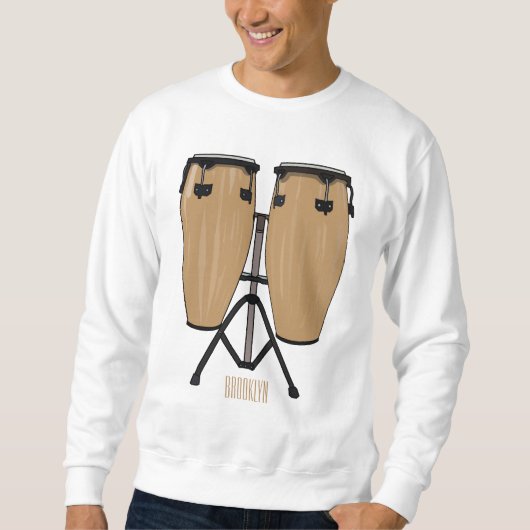 Sweatshirt Bongo, dessin animé de batterie (Devant)