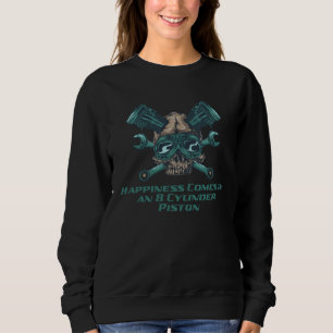 Sweatshirt Bonheur dans un mécanicien automobile à piston 8 c
