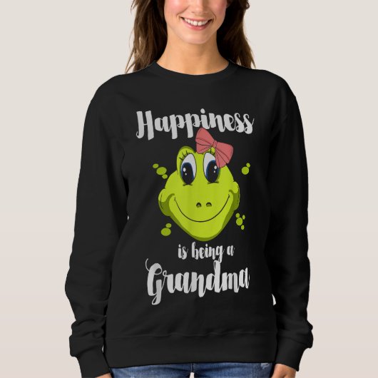 Sweatshirt Bonheur d'être une grand-mère de grenouille grand- (Devant)