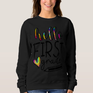 Sweatshirt Bonjour 1ère première année de retour à l'école en