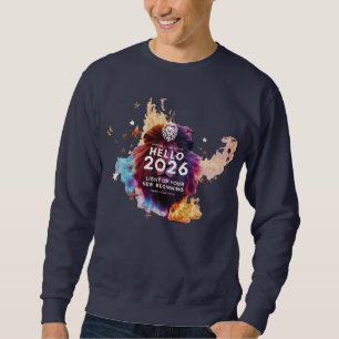 Sweatshirt Bonjour 2026 Minimaliste Sparkler Premium Basic