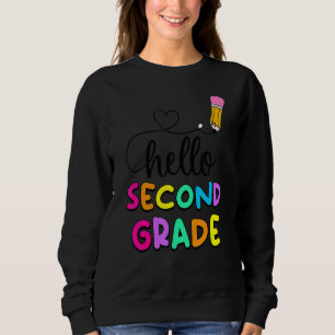 Sweatshirt Bonjour 2e année 1er jour Enseignants Enfants Reto