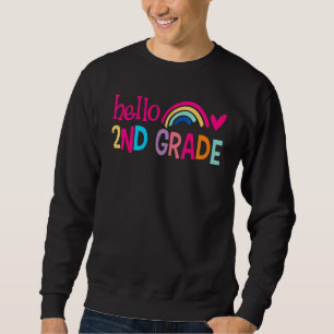 Sweatshirt Bonjour 2e année Arc-en-ciel Retour à l'école Prem