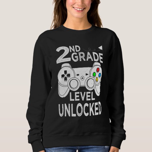 Sweatshirt Bonjour 2e année Jeu vidéo déverrouillé (Devant)