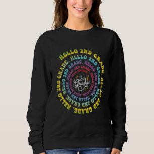 Sweatshirt Bonjour 2e année Spirale Groovy Vintage Premier Jo