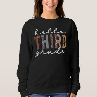 Sweatshirt Bonjour 3e année Leopard 3e année Enseignants Stu