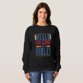 Sweatshirt Bonjour 4e année je suis Violet Forth Filles de q (Devant entier)