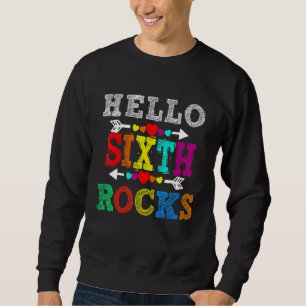 Sweatshirt Bonjour 6th Rocks Rainbow Print Sixième Rocks Ense