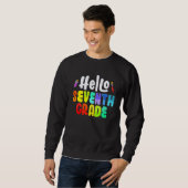 Sweatshirt Bonjour 7e année Équipe 7e année Enseignants de 7e (Devant entier)