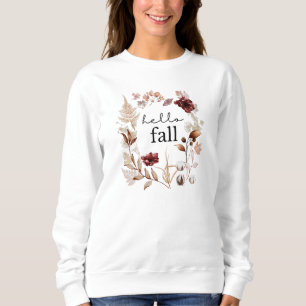 Sweatshirt Bonjour automne Fleur sauvage et congé d'automne