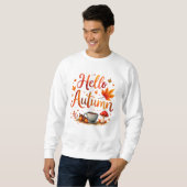 Sweatshirt Bonjour Automne, nostalgie cosy (Devant entier)