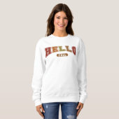 Sweatshirt Bonjour Automne tendance Automne Varsity Sweatshir (Devant entier)