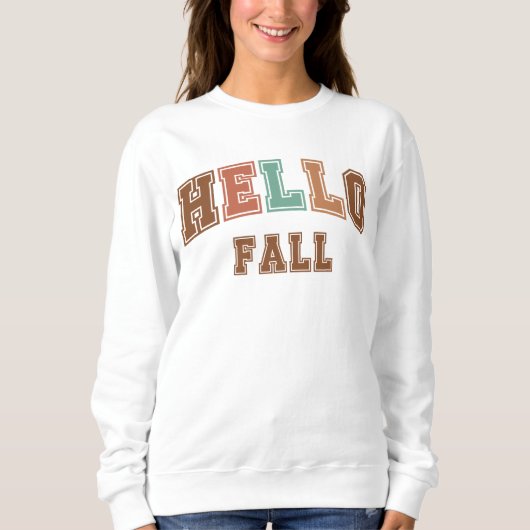 Sweatshirt Bonjour Automne tendance Automne Varsity Sweatshir (Devant)