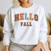 Sweatshirt Bonjour Automne tendance Automne Varsity Sweatshir