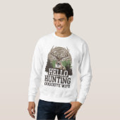 Sweatshirt Bonjour Chasse Adieu Femme (Devant entier)
