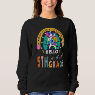 Sweatshirt Bonjour cinquième année, j'arrive garçon fille Dab