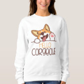 Sweatshirt Bonjour Corgi Chien (Devant)