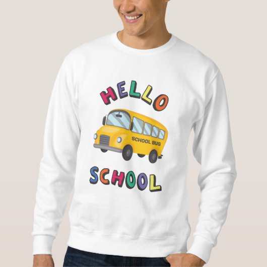 Sweatshirt Bonjour école (Devant)