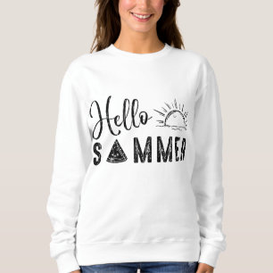 Sweatshirt Bonjour Été Funny Watermelon Fruit Eater Graphisme