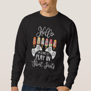 Sweatshirt Bonjour Été Jeu Vacances Jeu Vidéo Ga