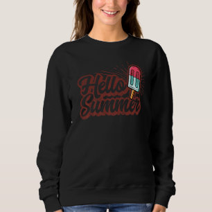 Sweatshirt Bonjour Été Pour Hommes Femmes Vacances Tropiques