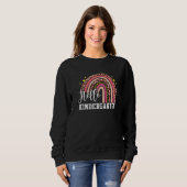 Sweatshirt Bonjour Gardergarten Rainbow Leopard Retour À L'Éc (Devant entier)