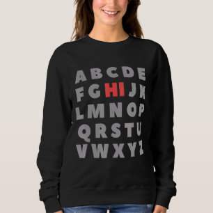 Sweatshirt Bonjour Lettres Alphabet Apprendre Abc Toddler Enf