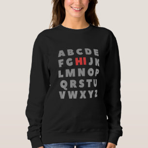 Sweatshirt Bonjour Lettres Alphabet Apprendre Abc Toddler Enf