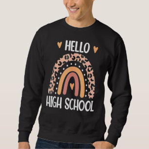 Sweatshirt Bonjour Lycée Enseignants Arc En Ciel Enfants Reto