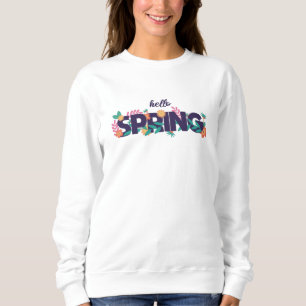 Sweatshirt Bonjour Motif de printemps de belles fleurs Plante