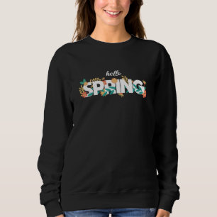 Sweatshirt Bonjour Motif de printemps de belles fleurs Plante