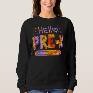 Sweatshirt Bonjour Pré K Enseignants Enfants Retour À L'École