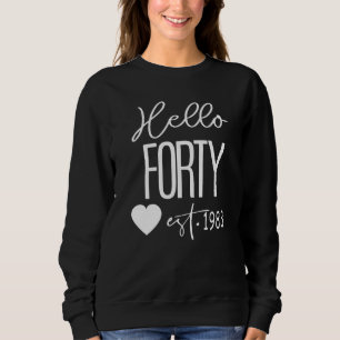 Sweatshirt Bonjour Quarante Est 1983, Bonjour 40 Coeur, 40e A