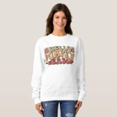 Sweatshirt Bonjour saison Citrouille, automne Thanksgiving Re (Devant entier)