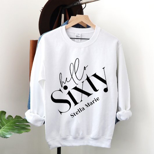 Sweatshirt Bonjour soixante moderne minimaliste élégant 60e a