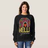 Sweatshirt Bonjour Summer Rainbow Leopard 8 (Devant entier)