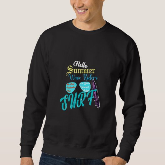 Sweatshirt Bonjour Surf Summer Wave Riders (Devant)