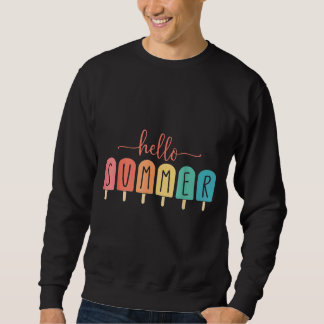 Sweatshirt Bonjour Vacances Été Glace Crème Popsicle Ice Loll