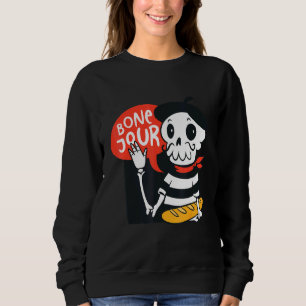 Sweatshirt Bonjourbone Jour France Crâne