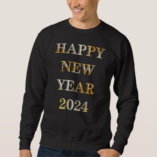 Sweatshirt Bonne année or (Devant)