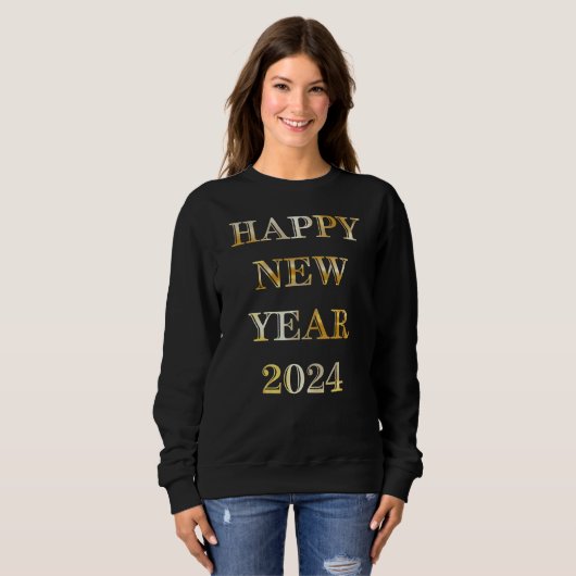 Sweatshirt Bonne année or (Devant entier)