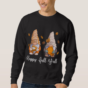 Sweatshirt Bonne Automne Jeunes Gnomies Avec Citrouille À L'A