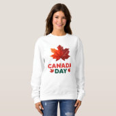 Sweatshirt Bonne fête du Canada (Devant entier)