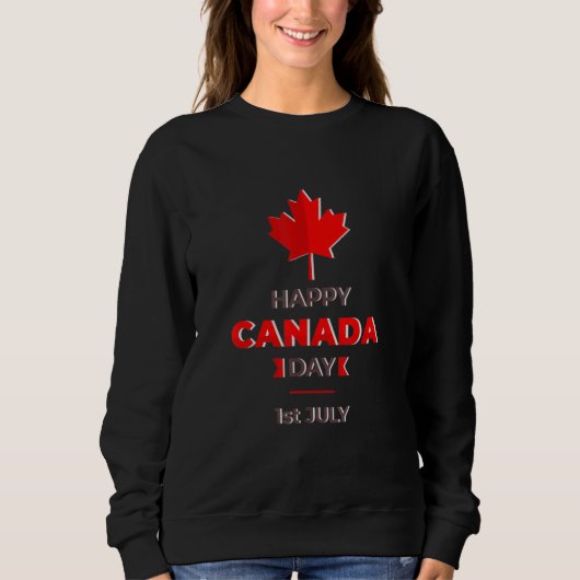 Sweatshirt Bonne fête du Canada 1er juillet (Devant)