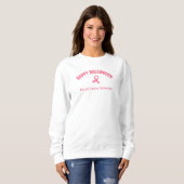 Sweatshirt Bonne Halloween Conscience du cancer du sein (Devant entier)